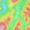 Glady topographic map, elevation, terrain