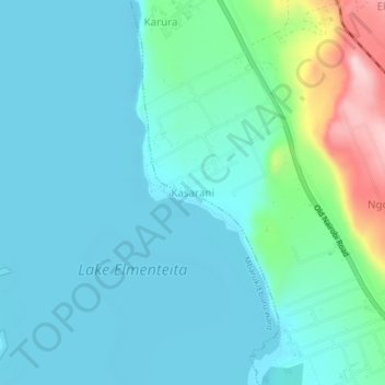 Kasarani topographic map, elevation, terrain