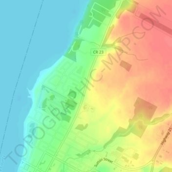 Huron Ridge topographic map, elevation, terrain