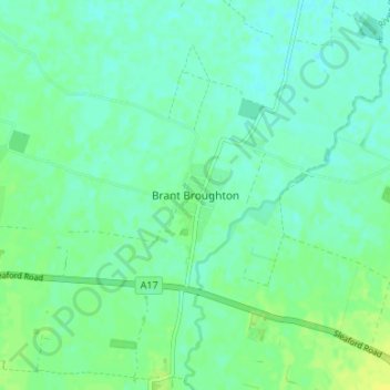 Brant Broughton topographic map, elevation, terrain
