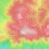 Twin Peaks topographic map, elevation, terrain