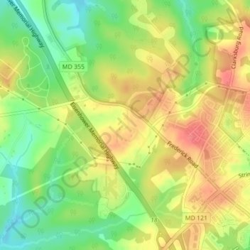 High Point Farm topographic map, elevation, terrain