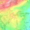 Penygroes topographic map, elevation, terrain