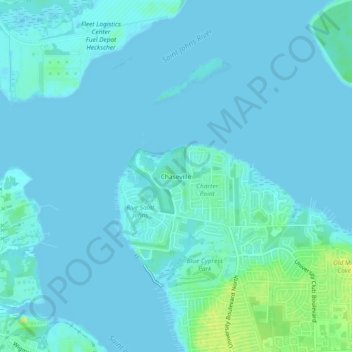 Chaseville topographic map, elevation, terrain