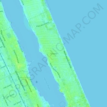 Ortona topographic map, elevation, terrain