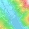 Cantone topographic map, elevation, terrain
