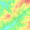 Hamlet topographic map, elevation, terrain