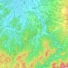 伯耆町 topographic map, elevation, terrain