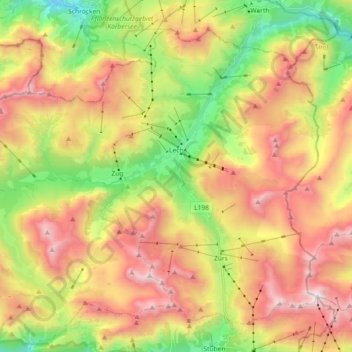 Gemeinde Lech topographic map, elevation, terrain