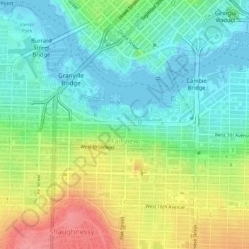 Fairview topographic map, elevation, terrain