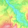 Argenton-sur-Creuse topographic map, elevation, terrain