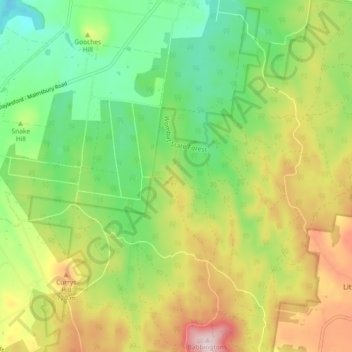 Wheatsheaf topographic map, elevation, terrain