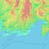 Préfecture de Shizuoka topographic map, elevation, terrain