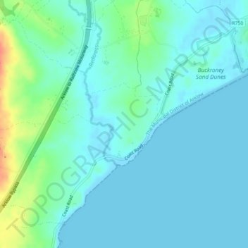 Ennereilly topographic map, elevation, terrain