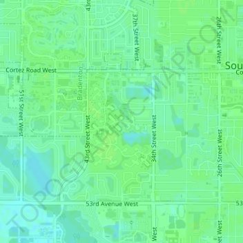 Spring Lakes topographic map, elevation, terrain