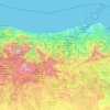 Cantabria topographic map, elevation, terrain