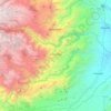 Anzoátegui topographic map, elevation, terrain