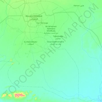 Sijilmasa topographic map, elevation, terrain