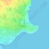 Rush topographic map, elevation, terrain