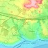 Saltwood topographic map, elevation, terrain