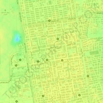 Riyadh topographic map, elevation, terrain
