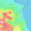 Rathdown Poor Law Union topographic map, elevation, terrain