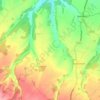 Throwley topographic map, elevation, terrain