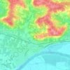 Castillon-la-Bataille topographic map, elevation, terrain