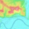 Casseuil topographic map, elevation, terrain
