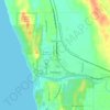 Dongara topographic map, elevation, terrain