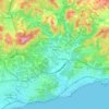 Sant Pere de Ribes topographic map, elevation, terrain