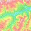 Ilanz/Glion topographic map, elevation, terrain