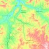 Darkhan-Uul topographic map, elevation, terrain