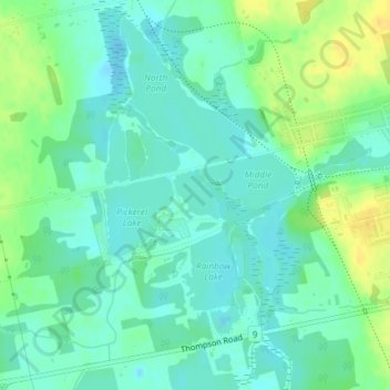 Bass Lake topographic map, elevation, terrain