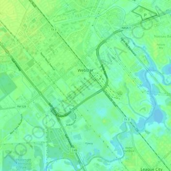 Webster topographic map, elevation, terrain
