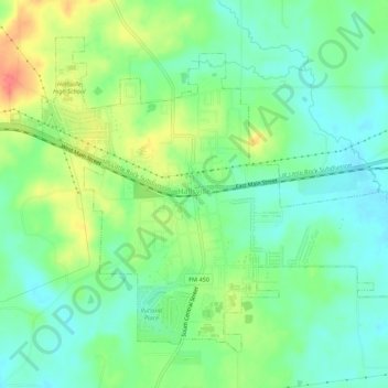 Hallsville topographic map, elevation, terrain