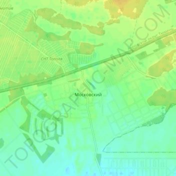 Московский topographic map, elevation, terrain