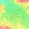 Wrocław topographic map, elevation, terrain