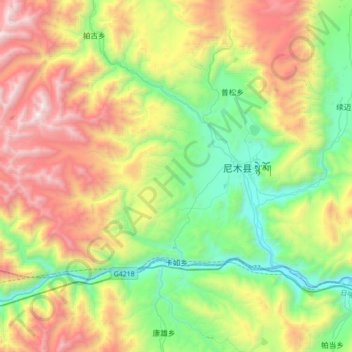 Karru topographic map, elevation, terrain