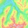 Pontresina topographic map, elevation, terrain