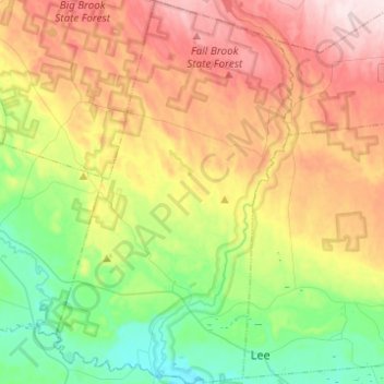 Town of Annsville topographic map, elevation, terrain