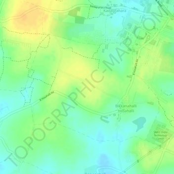 Hosahalli topographic map, elevation, terrain