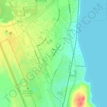 Parc topographic map, elevation, terrain