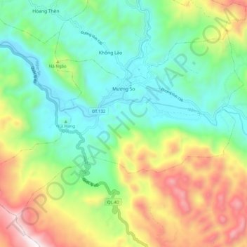Mường So Commune topographic map, elevation, terrain
