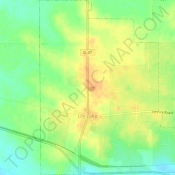 Lily Lake topographic map, elevation, terrain