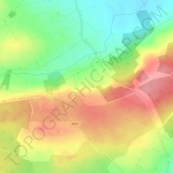 Ballydaly topographic map, elevation, terrain