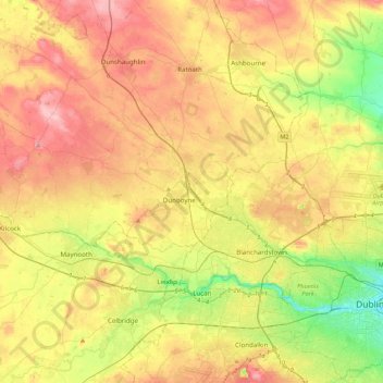 Tolka topographic map, elevation, terrain