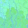 Dacope Upazila topographic map, elevation, terrain