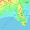 Salou topographic map, elevation, terrain