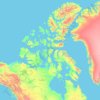 Qikiqtaaluk Region topographic map, elevation, terrain